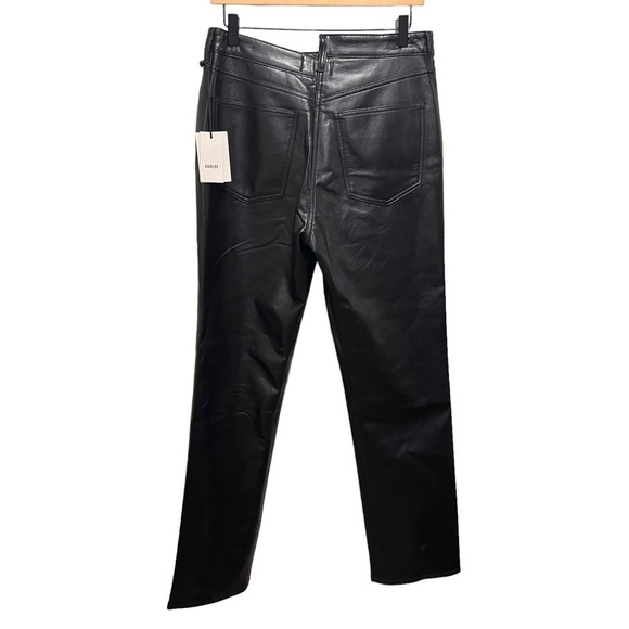 Agolde Criss Cross Recycled Leather Straight in Detox Size 29 - Picture 7 of 15